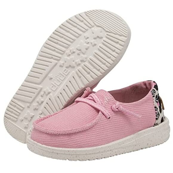 NWT Hey Dude Girl's Wendy Toddler Loe Funk Bubblegum Lace Up Loafers-Size 6 T - Picture 2 of 7